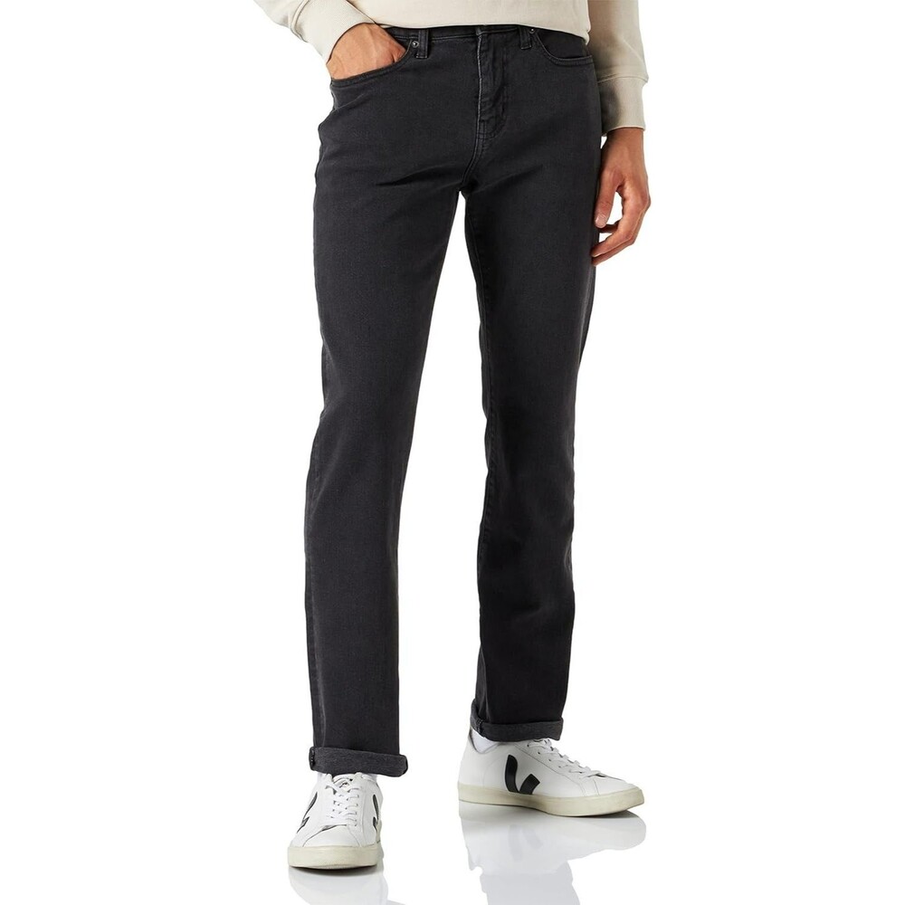 Amazon Essentials Men's Jeans 30Wx28L Athletic-Fit Washed Black Mid-Rise Stretch